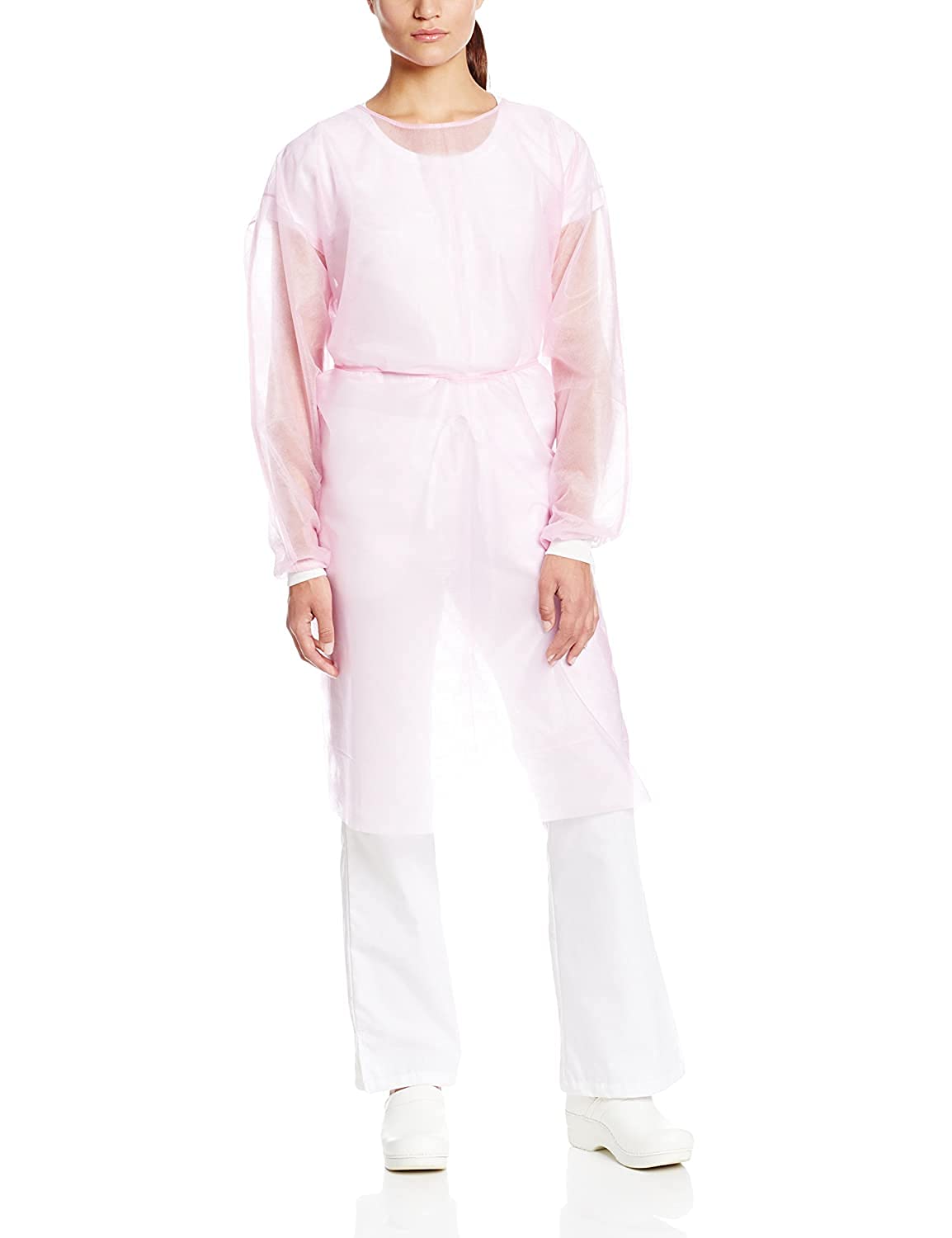 ValuMax 3260P Isolation Gowns Knit Cuff Knee Length Tie Back Pink 50/Cs ValuMax 3260P Isolation Gowns Knit Cuff Knee Length Tie Back Pink 50/Cs